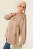 Mini Yıldız Taşlı Tunik Bej thumbnail 1