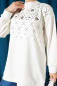 Baklava Taşlı Loyşa Tunik Ekru thumbnail 4