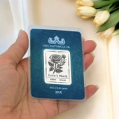 999 Ayar Gümüş ile Üretilmiş Aşk Gülü Temalı Hediyeye Özel 10 Gram Gümüş Külçesi-715 thumbnail 2