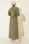 Önü Düğmeli İkili Takım Elbise Haki thumbnail 3