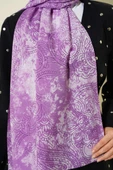 Vintage Gül Desenli Şal Lila thumbnail 4