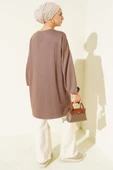 Loyşa Arma Detaylı Salaş Tunik Kahve thumbnail 3
