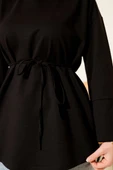 Kolları Bağcıklı İki İpli Tunik Siyah thumbnail 4