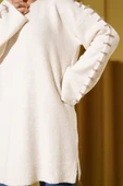 Kol Bağcık Detaylı Triko Tunik Taş thumbnail 4