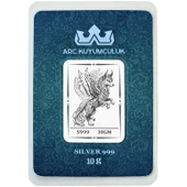 Hediyeye Özel 10 Gram Kanatlı Kurt Temalı 999 Ayar Gümüş ile Üretilmiş Gümüş Külçesi-722 thumbnail 1