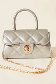 Gloss Mini Zincirli Çanta Gümüş thumbnail 2