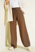 Beli Lastikli Palazzo Pantolon Kahve thumbnail 2