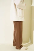 Beli Lastikli Palazzo Pantolon Kahve thumbnail 3