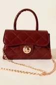Gloss Mini Zincirli Çanta Bordo thumbnail 2