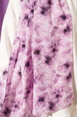 Çiçek Desenli Rami Şal Lila thumbnail 4