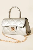 Gloss Mini Zincirli Çanta Gümüş thumbnail 1