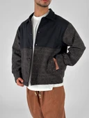 Koyu Kahve Etnik Desenli Tasarım Erkek Ceket COC1072 thumbnail 2