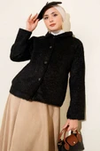 Düğmeli Sakallı Kısa Ceket Siyah thumbnail 1