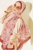 Paisley Çiçek Desen Şal Kiremit thumbnail 1