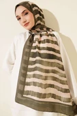 Stick Desen Lina Şal Zümrüt thumbnail 2