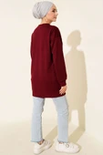 Loyşa Yuvarlak İncili Tunik Bordo thumbnail 3