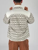 Kahve Etnik Desenli Tasarım Erkek Ceket COC1052 thumbnail 4