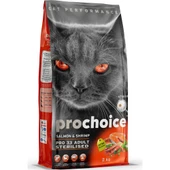 Pro Choice 33 Somonlu ve Karidesli Kısırlaştırılmış Kedi Maması 2kg thumbnail 2