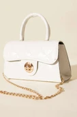 Gloss Mini Zincirli Çanta Beyaz thumbnail 1