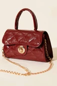 Gloss Mini Zincirli Çanta Bordo thumbnail 1