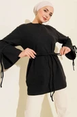 Bilek İpli Fitilli Kaşe Tunik Antrasit thumbnail 1