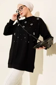 Loyşa Yuvarlak İncili Tunik Siyah thumbnail 1