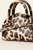 Fermuarlı Oval Mini El Çanta Leopar thumbnail 3