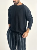 Erkek Basic Siyah Sweatshirt COC1019 thumbnail 1