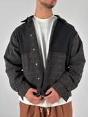 Koyu Kahve Etnik Desenli Tasarım Erkek Ceket COC1072 thumbnail 1