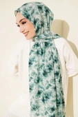 Çiçek Desenli Rami Şal Petrol Yeşili thumbnail 1