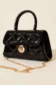 Gloss Mini Zincirli Çanta Siyah thumbnail 1