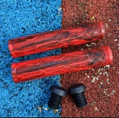 17 CM Mtb Bmx Freeride Elcik Silikon Bisiklet Elcik Kaymaz Yapı Dirt Jump Bisiklet Elciği Kırmızı thumbnail 2