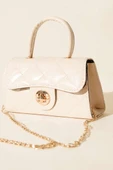 Gloss Mini Zincirli Çanta Krem thumbnail 1