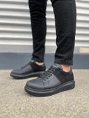 JY151 Boost Bağcıklı Cilt Süet Erkek Günlük Sneaker Ayakkabı CSST - Siyah thumbnail 2