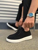 JY170 Tornado Bağcıklı Süet Erkek Günlük Spor Klasik Ayakkabı SBT - Siyah thumbnail 3