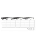 Keskin Color 2026 Haftalık Masa Ajandası 12x33 cm Spiralli Çizgili Atatürk thumbnail 2