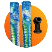 17 CM Mtb Bmx Freeride Elcik Silikon Bisiklet Elcik Kaymaz Yapı Dirt Jump Bisiklet Elciği Mavi Yeşil thumbnail 3