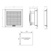 Plastim 260x260mm 240m3/H Ip54 Filtreli Fan - PTF3500 thumbnail 5