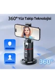 Profesyonel 360 Derece Yüz Takipli Gimbal Telefon Sabitleyici Tripod Fotoğraf/Video/Selfie/Reels thumbnail 4