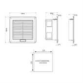 Plastim 160x160x69mm 100m3/H Ip54 Filtreli Fan - PTF1500 thumbnail 4
