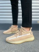 JY305 Pulse Bağcıklı Triko Kumaş Erkek Günlük Spor Ayakkabı TBT - Bej thumbnail 2