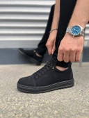JY152 Cool Bağcıklı Süet Erkek Günlük Spor Klasik Ayakkabı SST - Siyah thumbnail 3