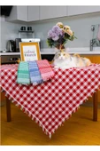 Çok Amaçlı Sofra Bezi & Piknik Sofrası & Masa Örtüsü Ekose Pötikare Desenli thumbnail 1