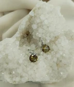 Küpe Zultanit Yuvarlak 925 Ayar Gümüş Renk Değiştiren Sultanit Sallanır Küpe thumbnail 4