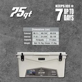 IGLOO Ultima 75 Qt RotoMold Buzluk 71 Litre thumbnail 7
