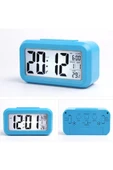 Lcd Işıklı Sensörlü Termometreli Alarmlı Dijital Masa Saati Saat thumbnail 2