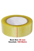 Güçlü Tutuş Dayanıklı Yapı 45mm x 100 M Şeffaf 6'lı Koli Bandı thumbnail 3