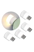 Usb İle Çalışan Taşınabilir Mini Led Işık, Usb Uyumlu Küçük Led Gece Lambası Beyaz 1 Adet thumbnail 4