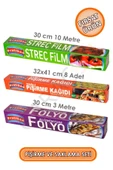 Yemek Pişirme ve Saklama Seti Streç Film + Yağlı Pişirme Kağıdı + Alüminyum Folyo 3'lü Set thumbnail 2