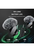 2 Adet F11 Profesyonel Kablosuz Yaka Mikrofonu 3in1 Mikrofon Type-C/Lightning/Jack thumbnail 4